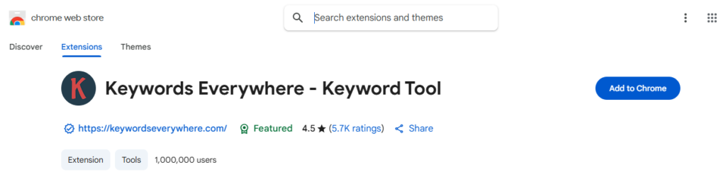 Keywords Everywhere 2